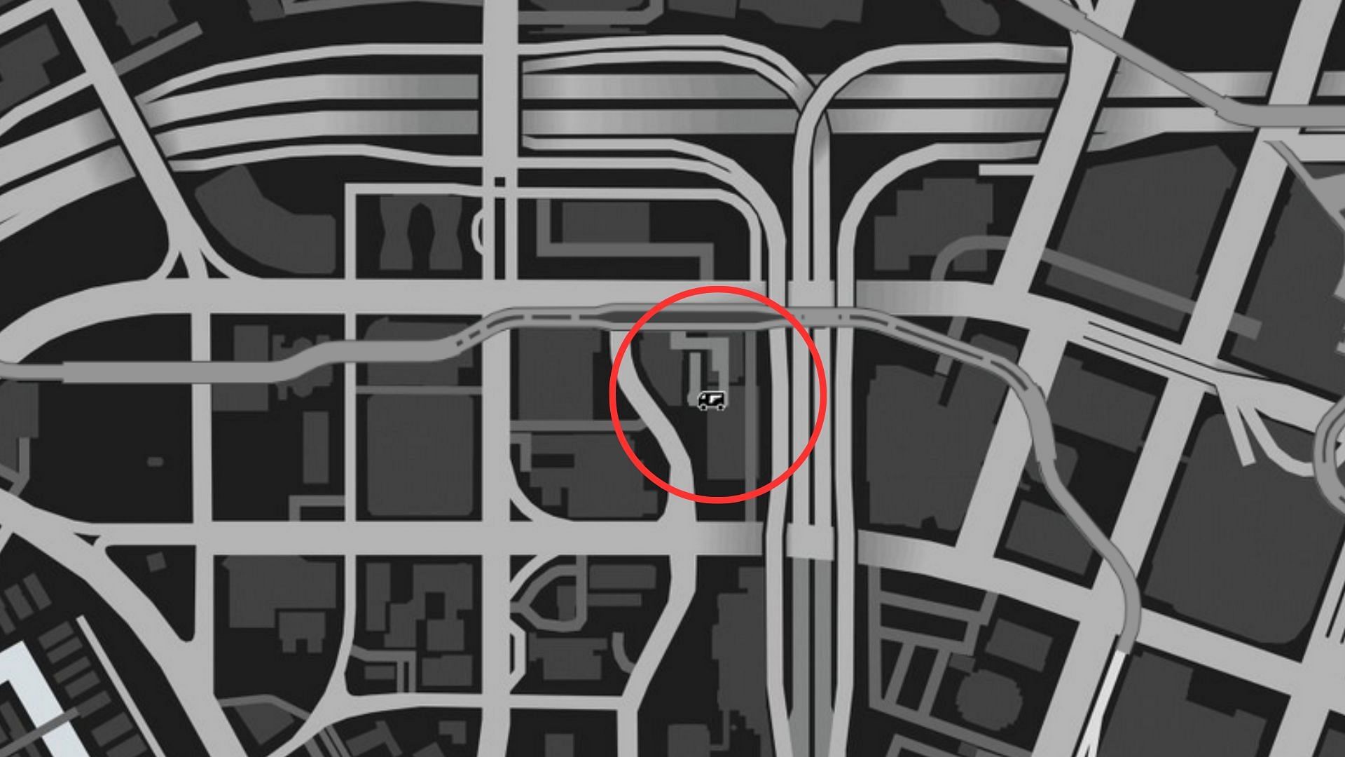 The exact coordinates of the GTA Online Gun Van Location Today (Image via Rockstar Games)